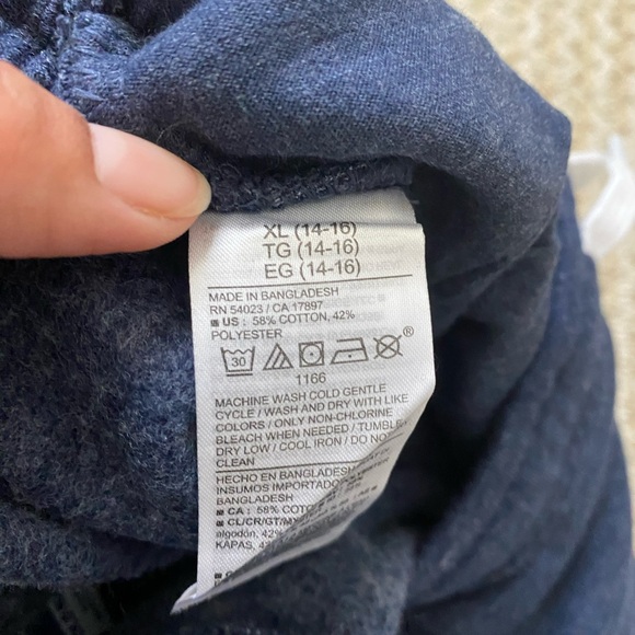 OLD NAVY | Kids Sweatpants Size XL 14-16 set of 2 black and blue - Picture 6 of 10